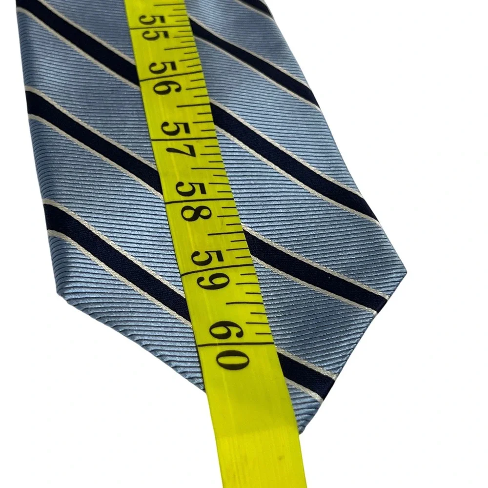 Brooks Brothers Necktie‎ Men One Size Blue Striped Silk Repp Makers England USA